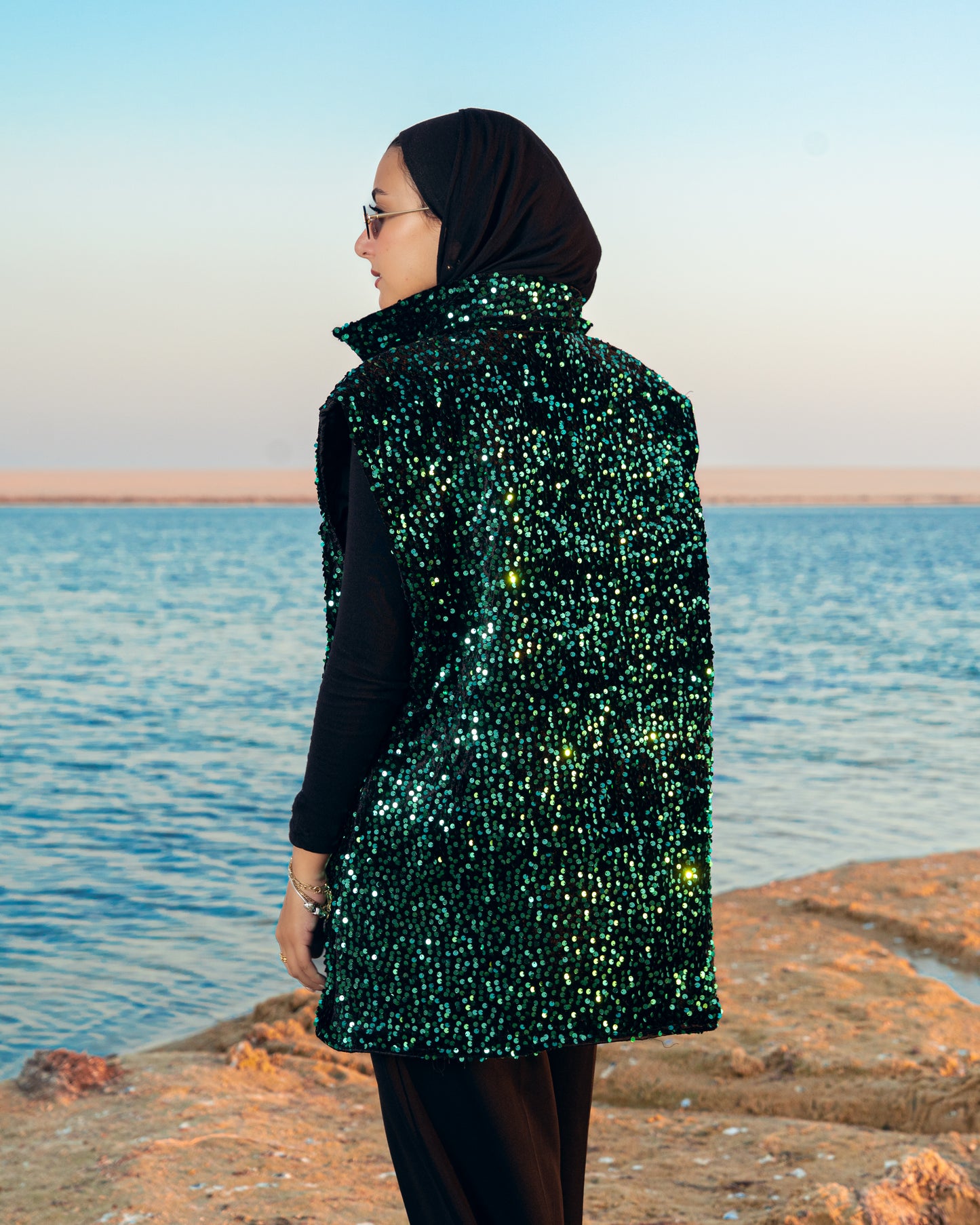 Dai in Emerald Puffer Vest