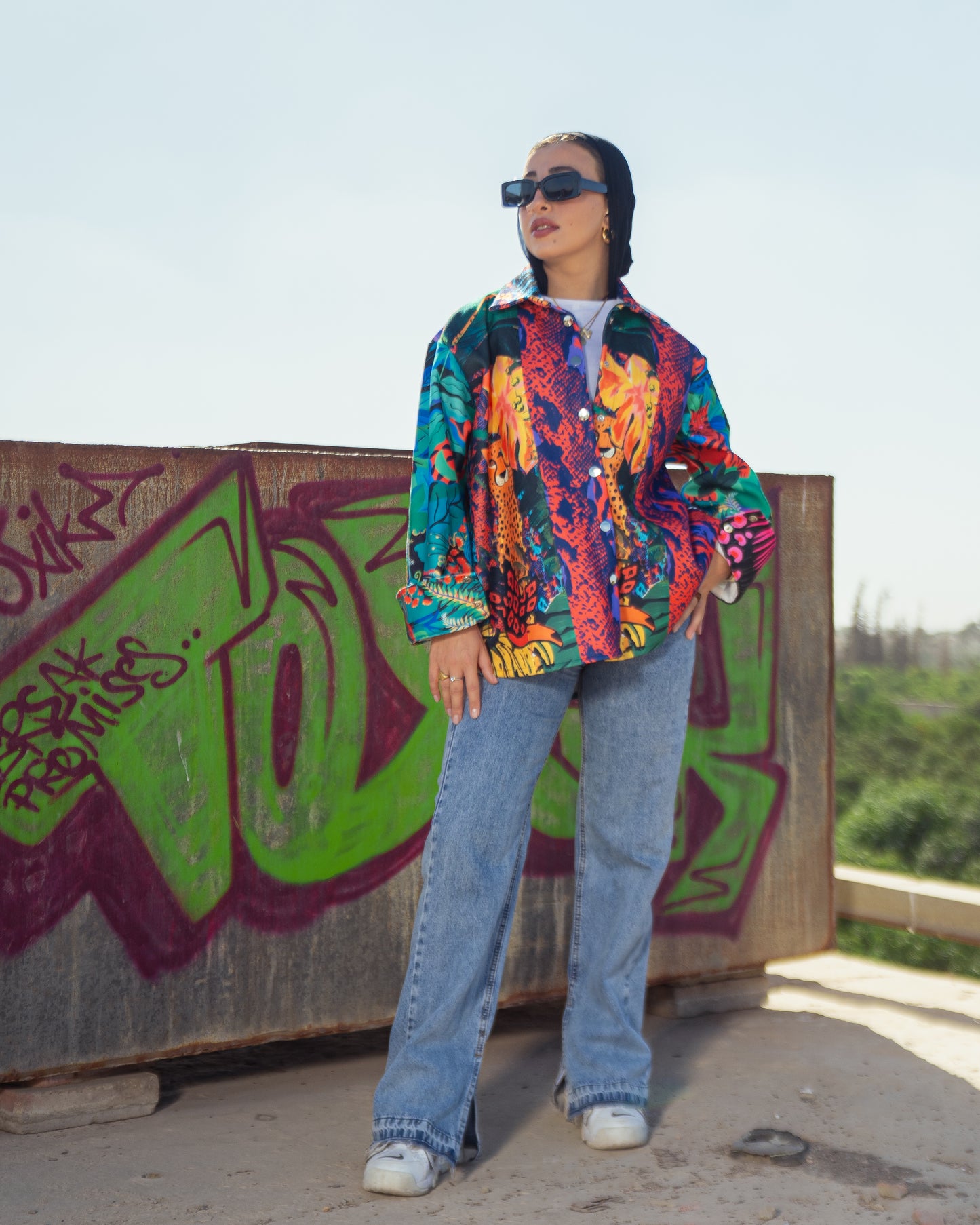 Pop Python Shirt in Wool