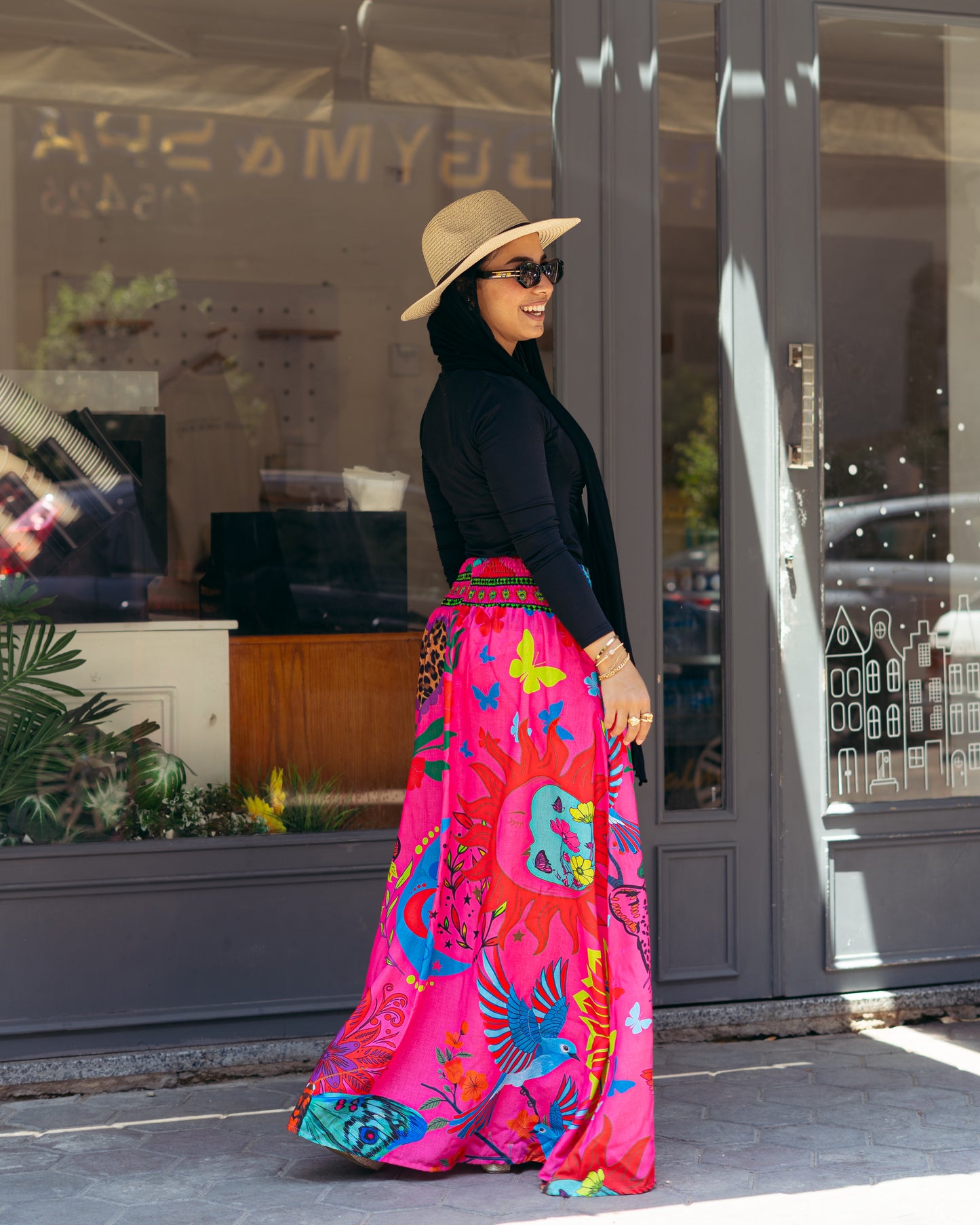 Aida Skirt in Hot Pink