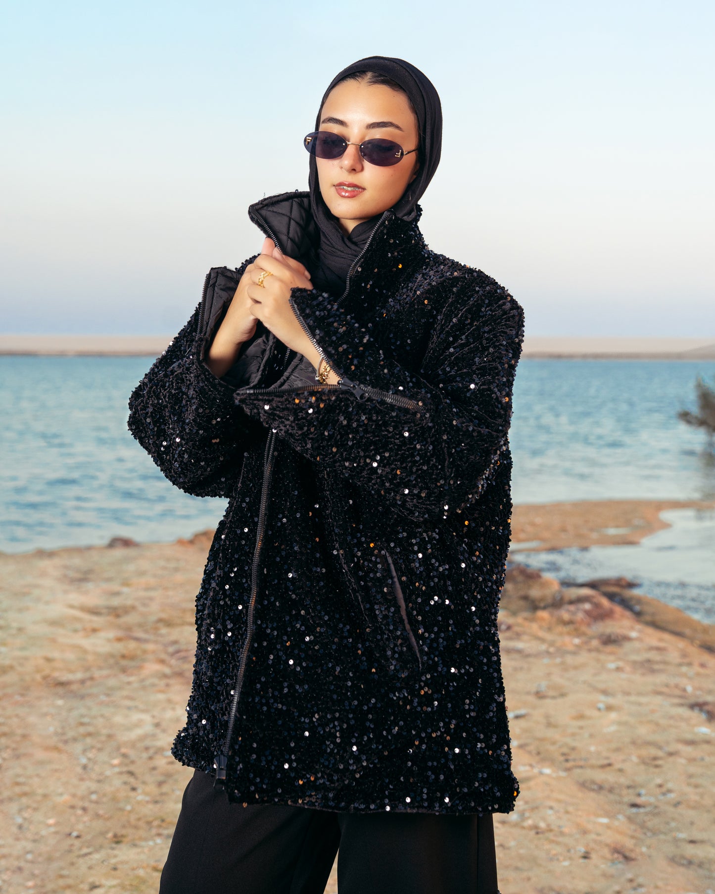 Black Dai Puffer Jacket