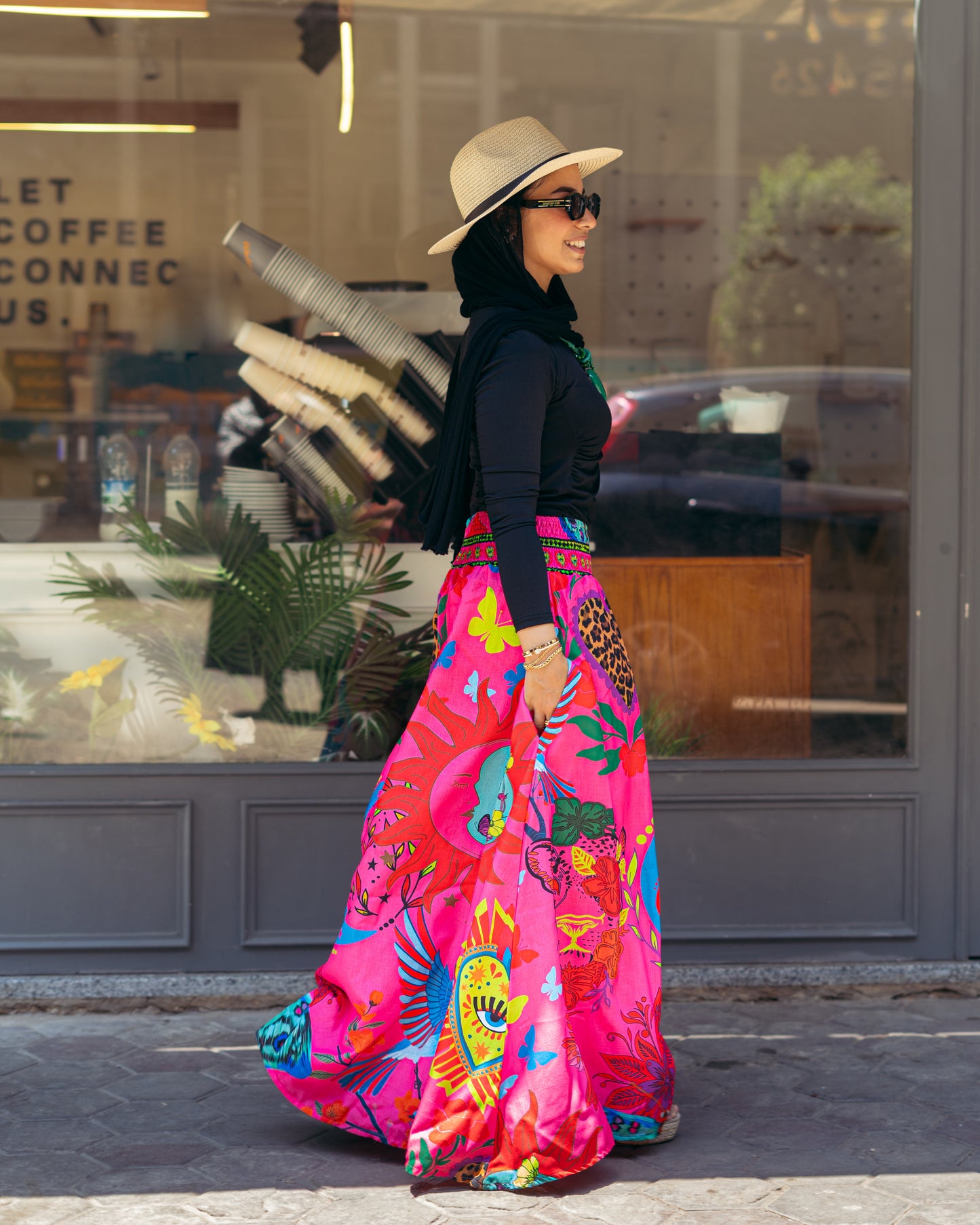 Aida Skirt in Hot Pink