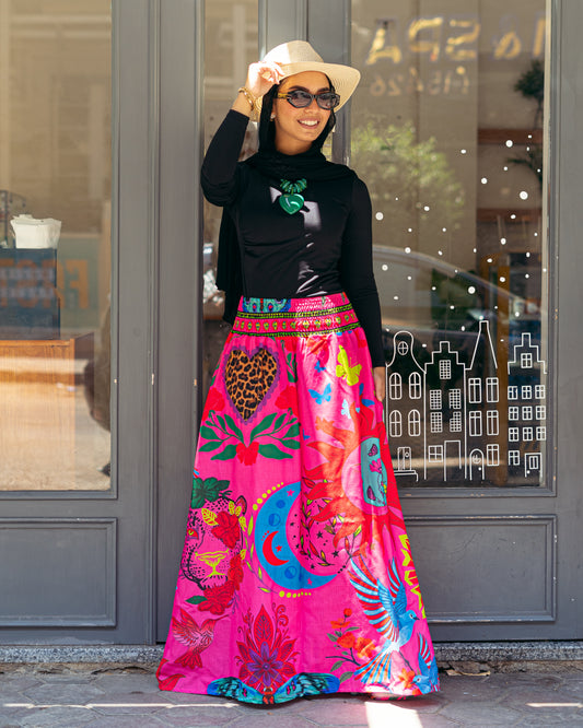 Aida Skirt in Hot Pink