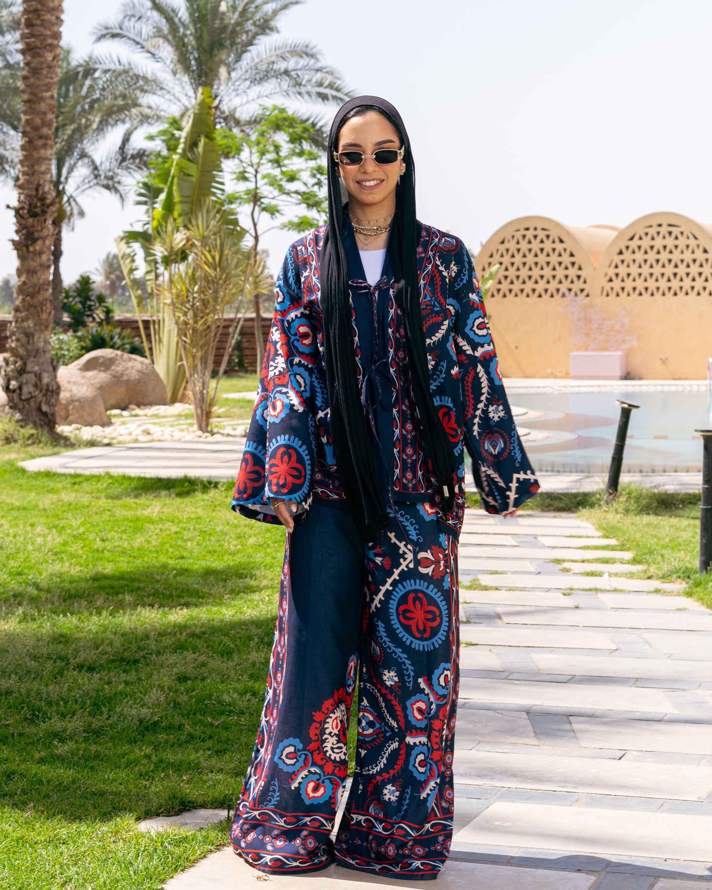 Suzani Set in Navy