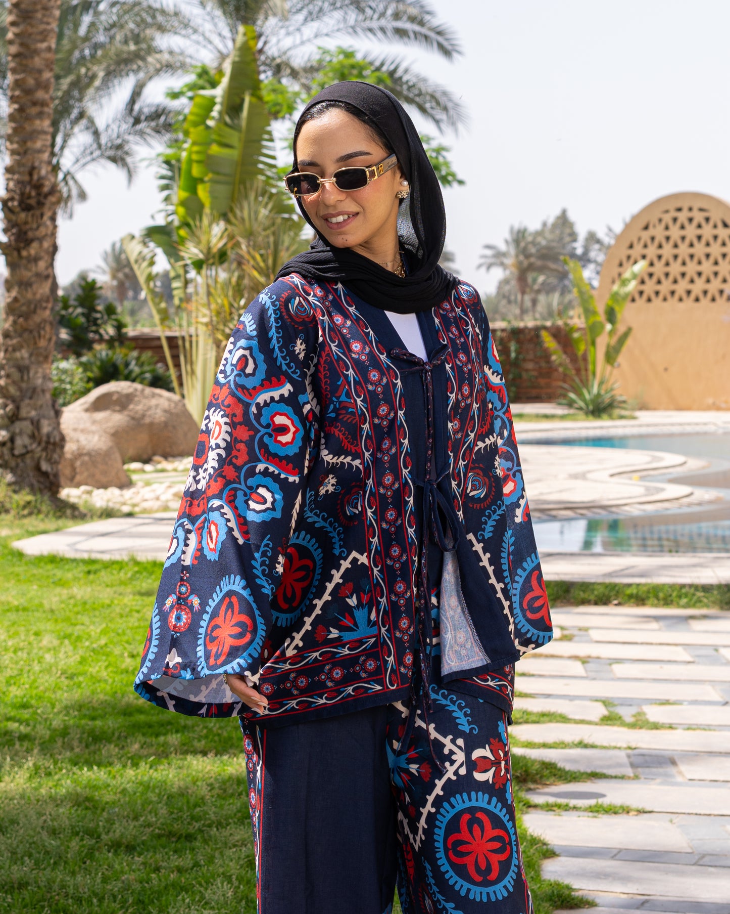 Suzani Set in Navy