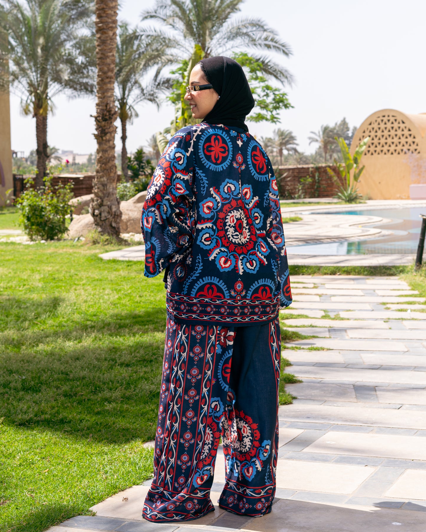 Suzani Set in Navy