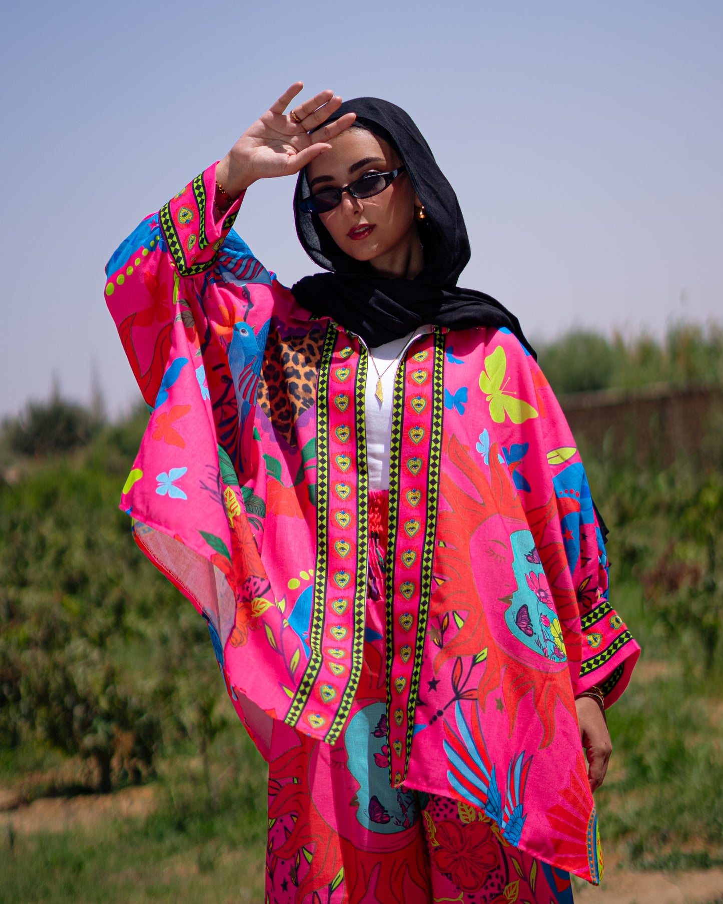Aida Set in Hot pink