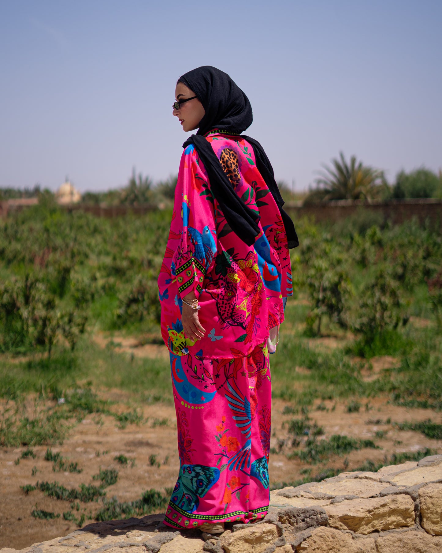 Aida Set in Hot pink