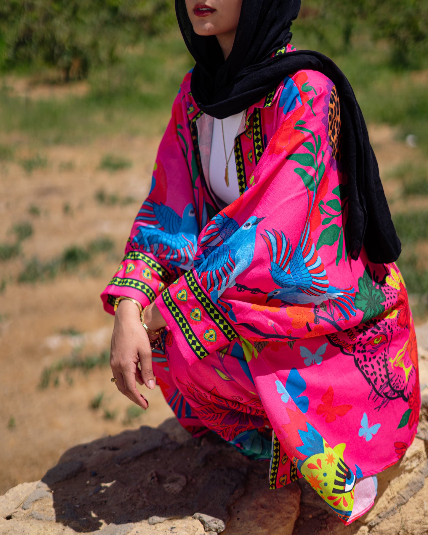 Aida Set in Hot pink