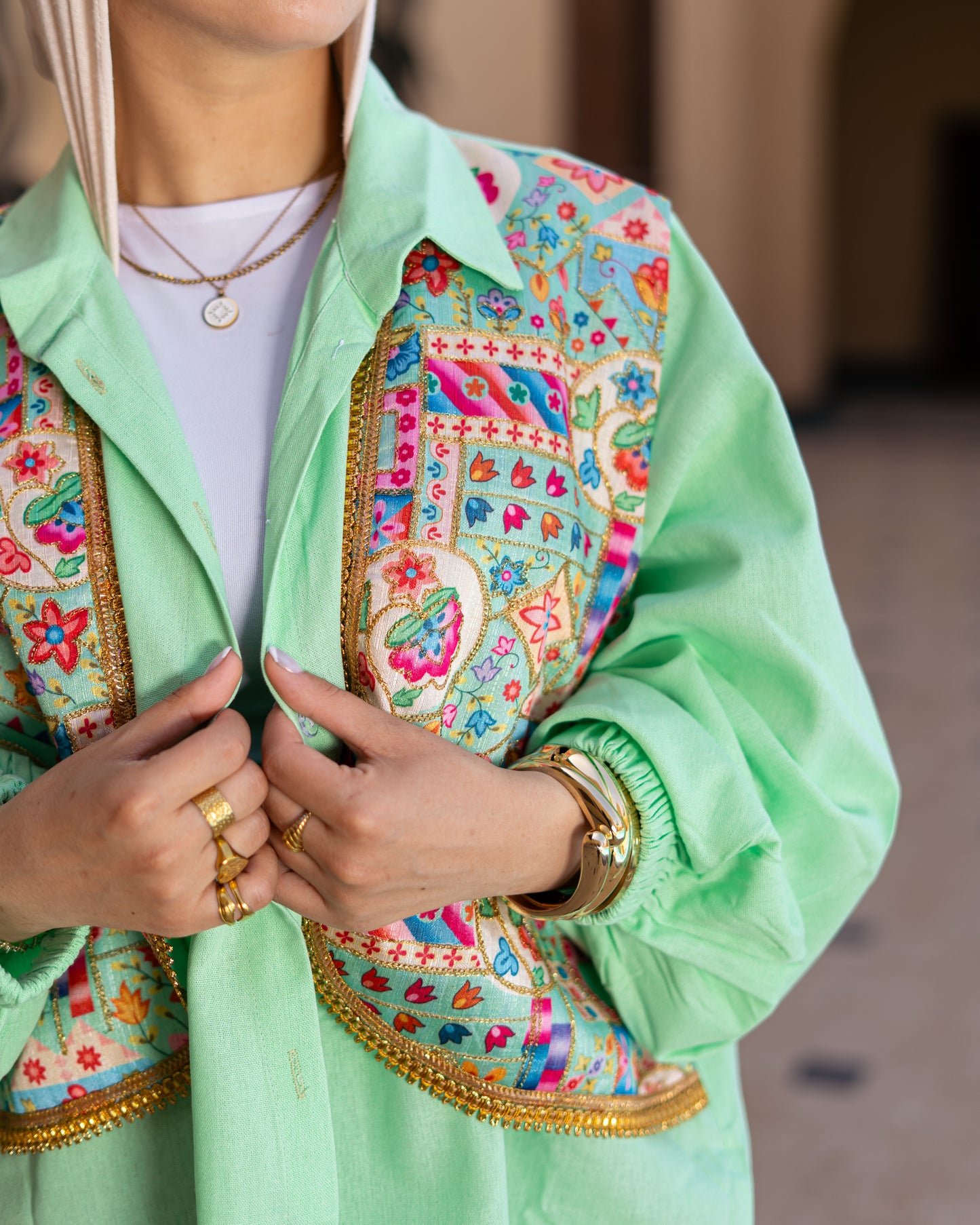 Mint Blooms Shirt