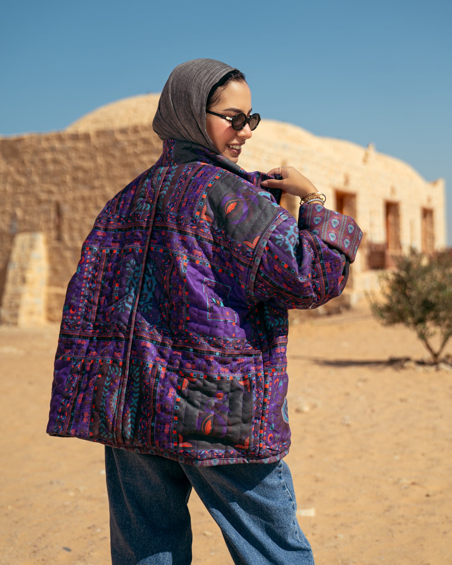 Purple Bomb Suede Puffer