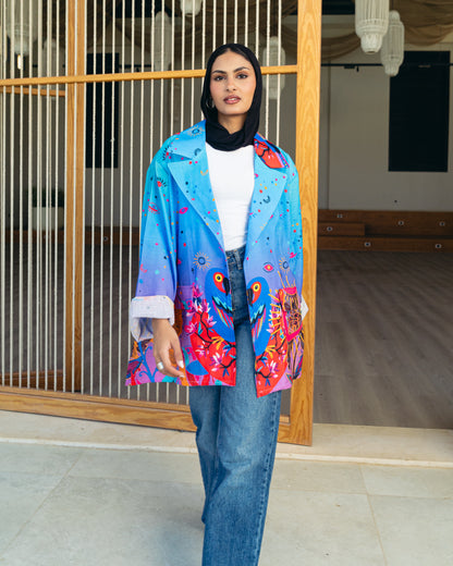 Blue Bloom Blazer