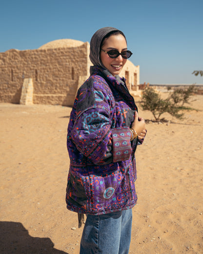 Purple Bomb Suede Puffer