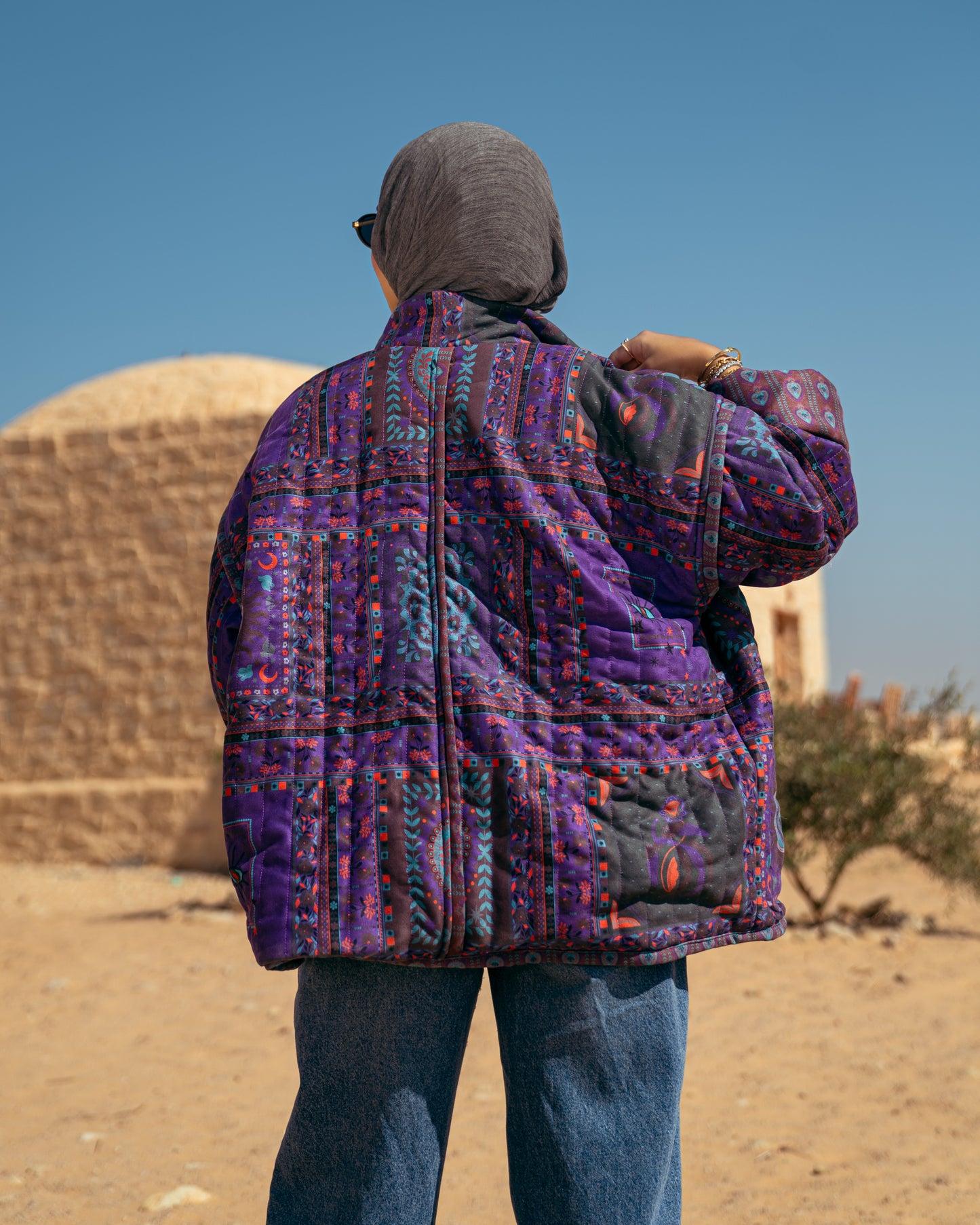 Purple Bomb Suede Puffer
