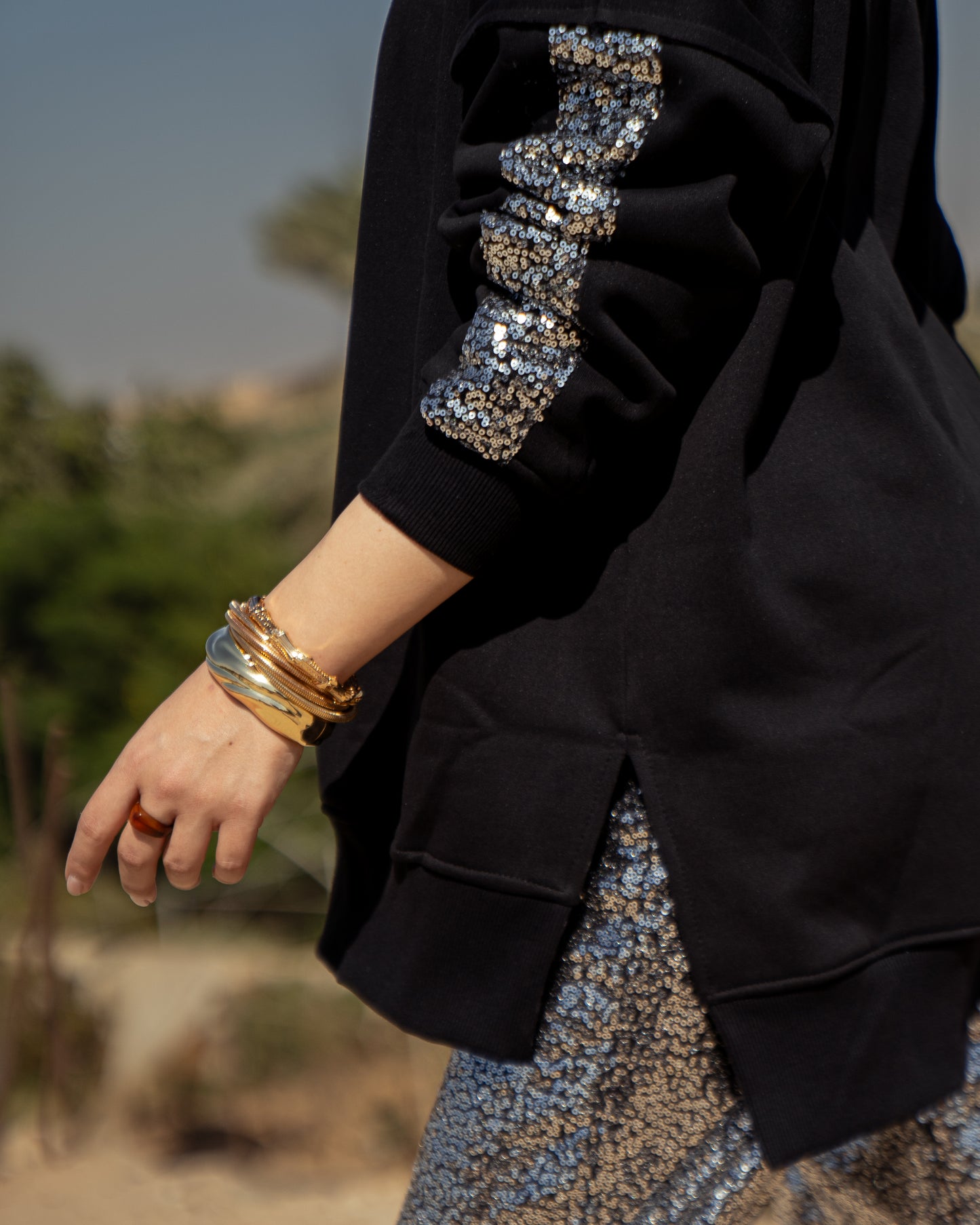 Silver Sequins Set