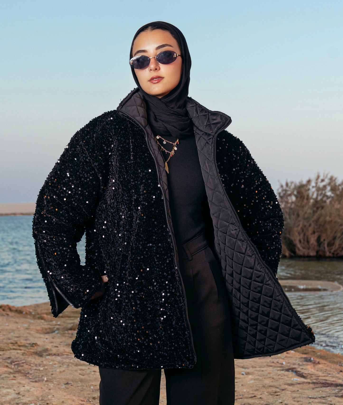 Black Dai Puffer Jacket