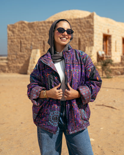 Purple Bomb Suede Puffer