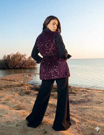 Dai in Maroon Puffer Vest