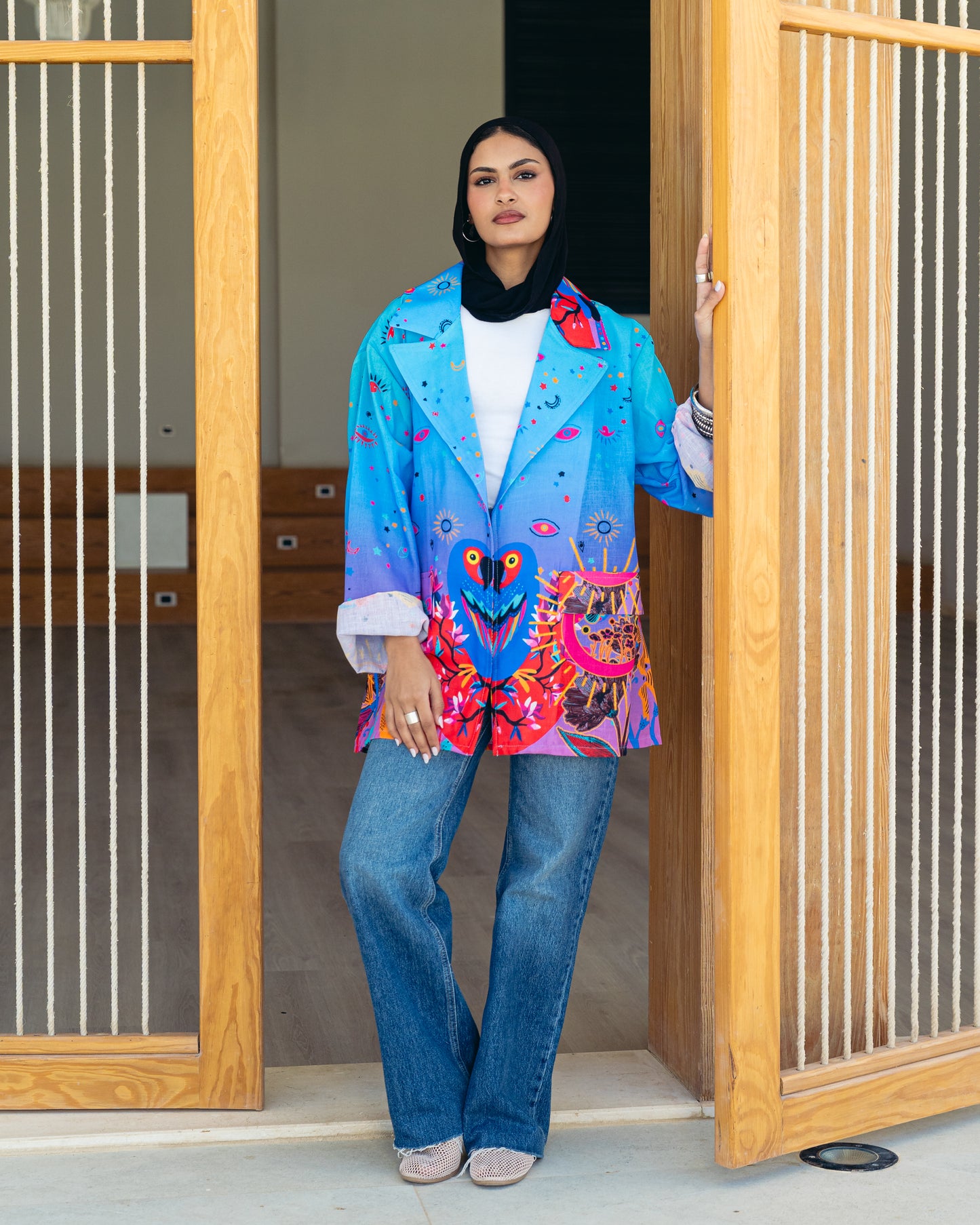 Blue Bloom Blazer