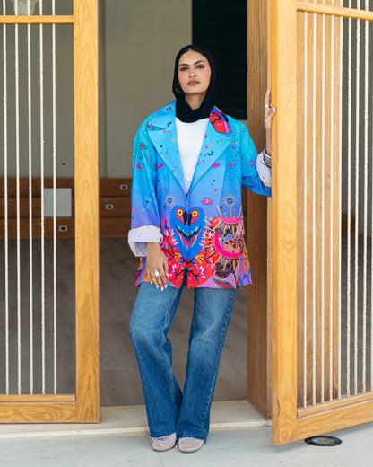 Blue Bloom Blazer