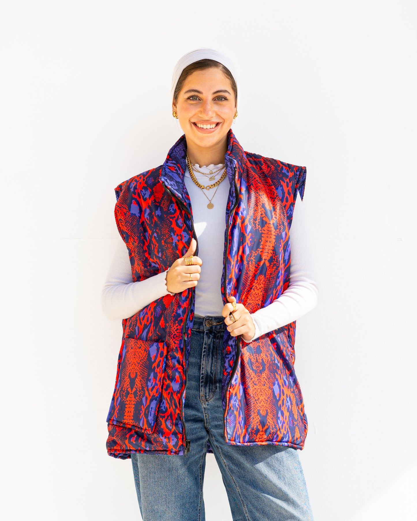 Pop Python Double Face Vest