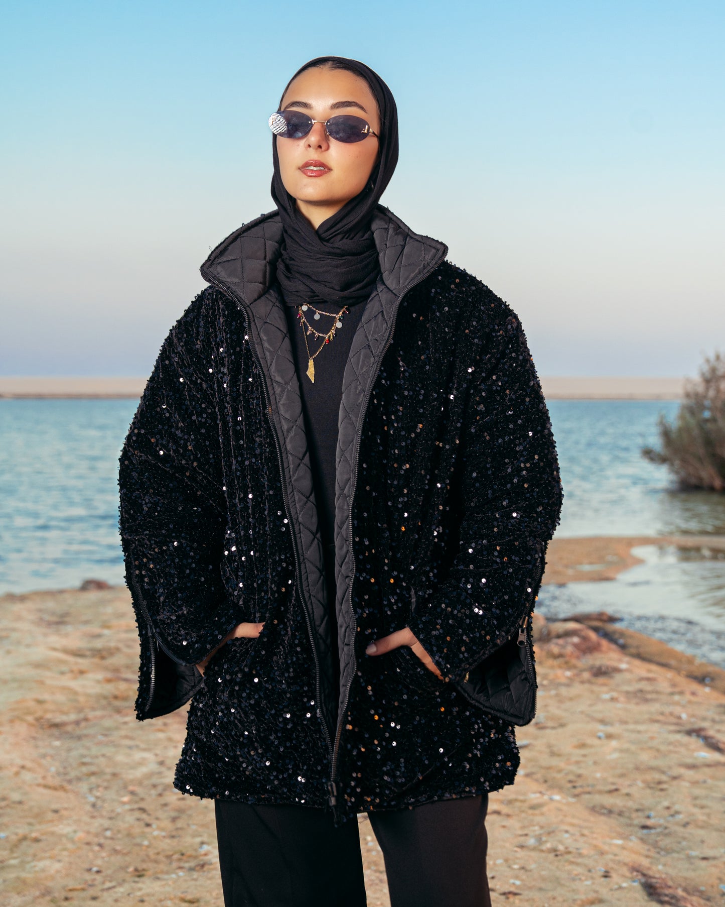Black Dai Puffer Jacket