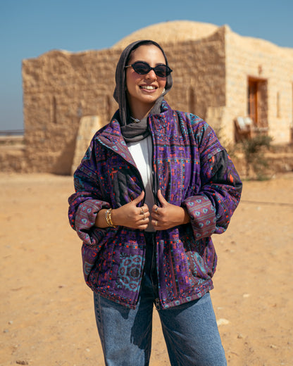 Purple Bomb Suede Puffer