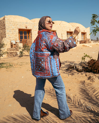 Stars Bomb Suede Puffer