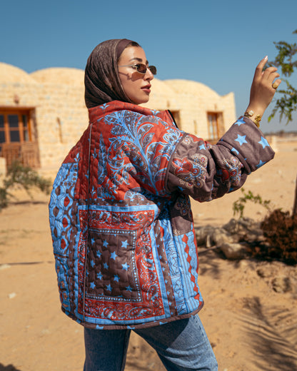 Stars Bomb Suede Puffer