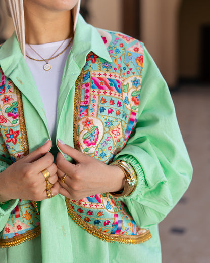 Mint Blooms Shirt