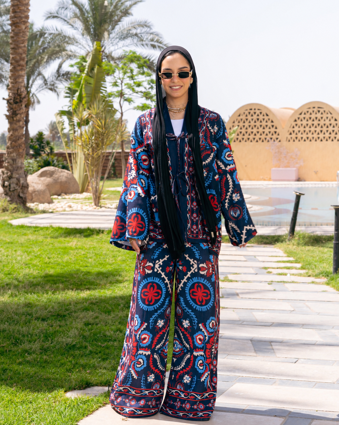 Suzani Set in Navy