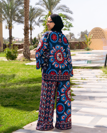 Suzani Set in Navy