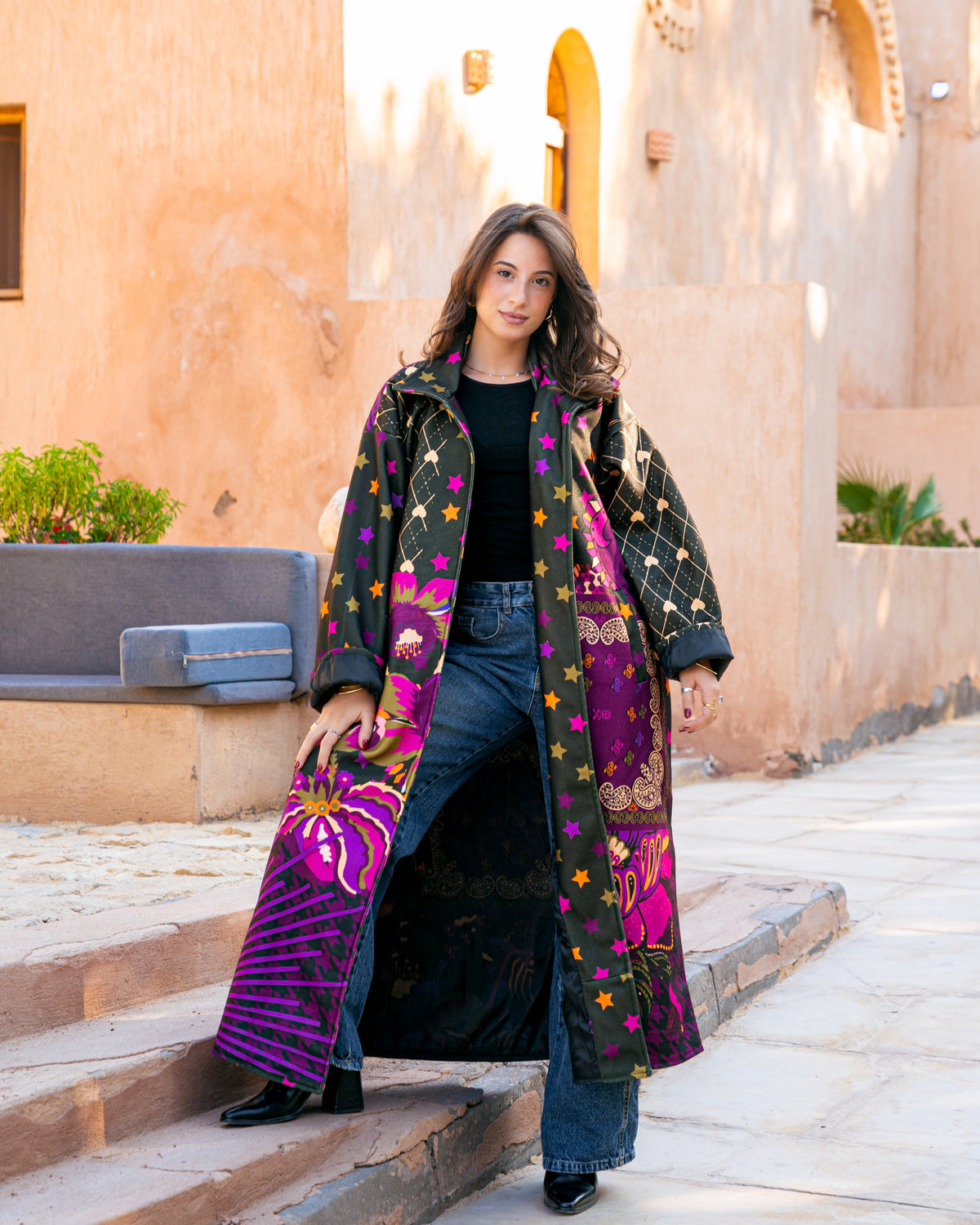 Model wearing Not Again from Pose Winter '27
