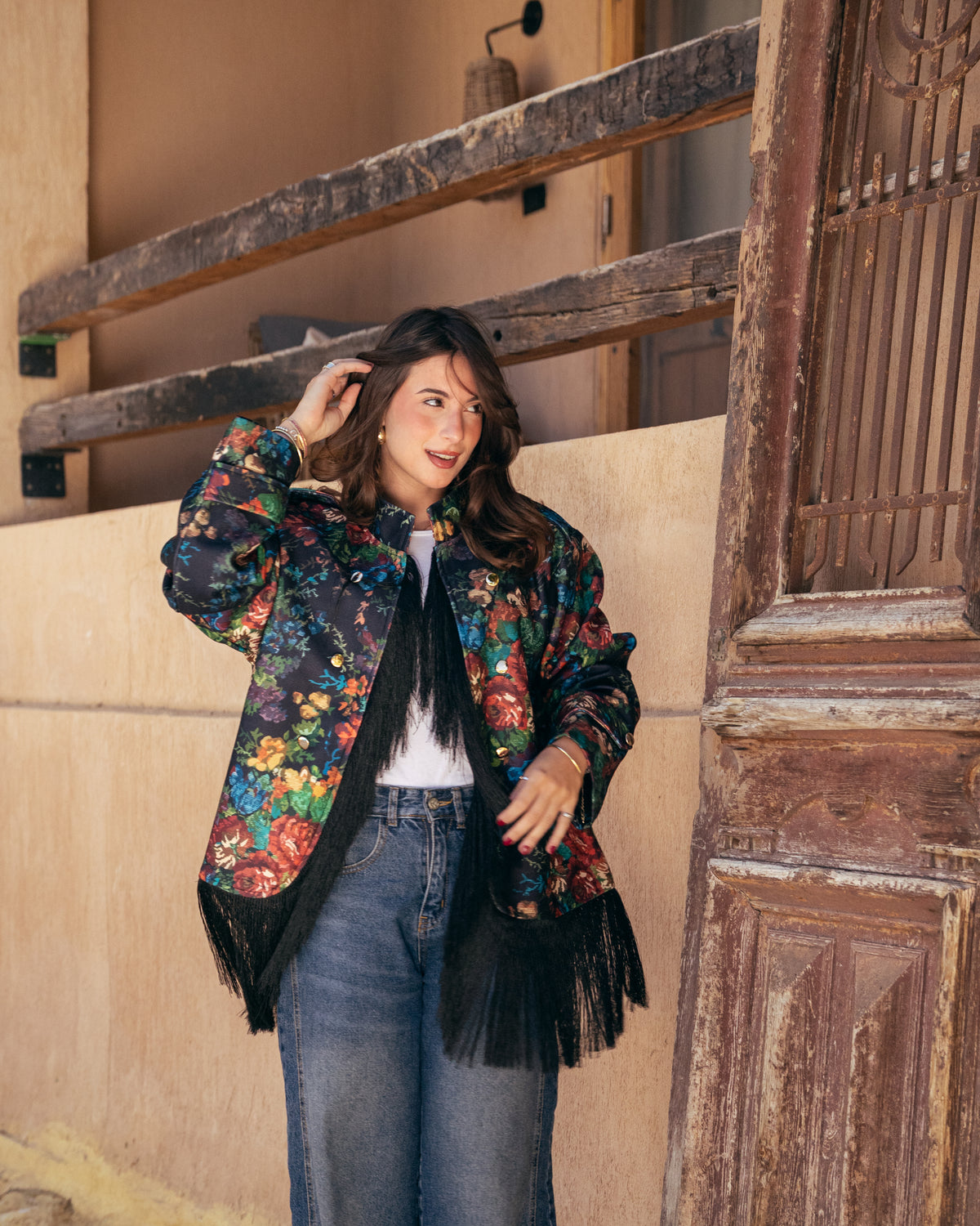 Model wearing Out of Character – Black from Pose Winter '27 – view 5