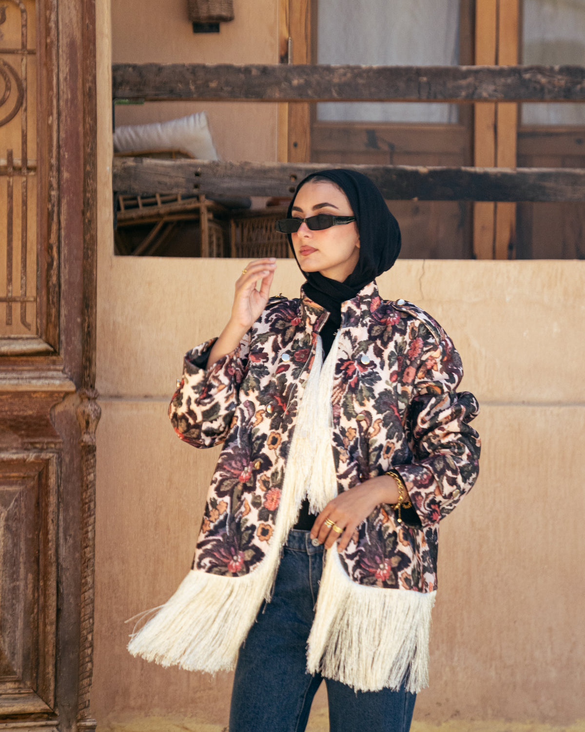 Model wearing Out of Character – Offwhite from Pose Winter '27
