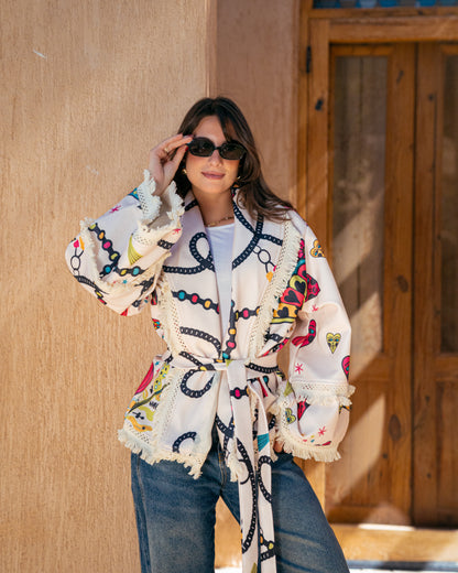 Model wearing Sweet Revenge – Offwhite from Pose Winter '27