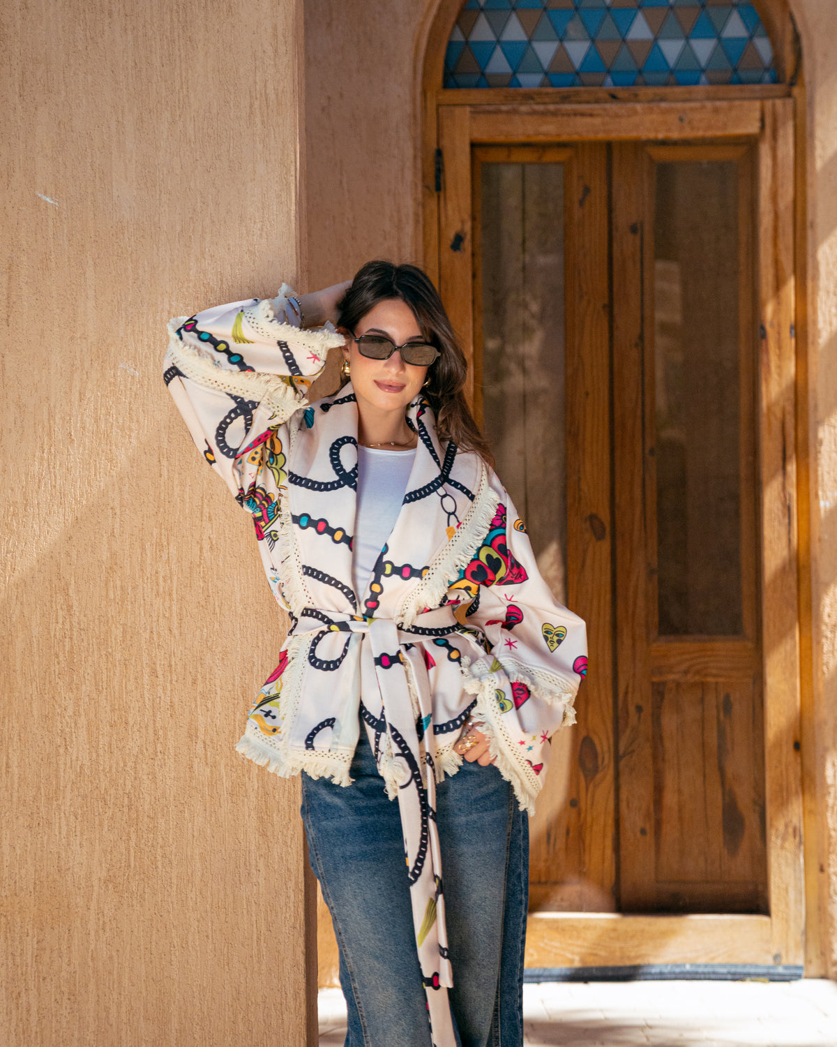 Model wearing Sweet Revenge – Offwhite from Pose Winter '27 – view 2