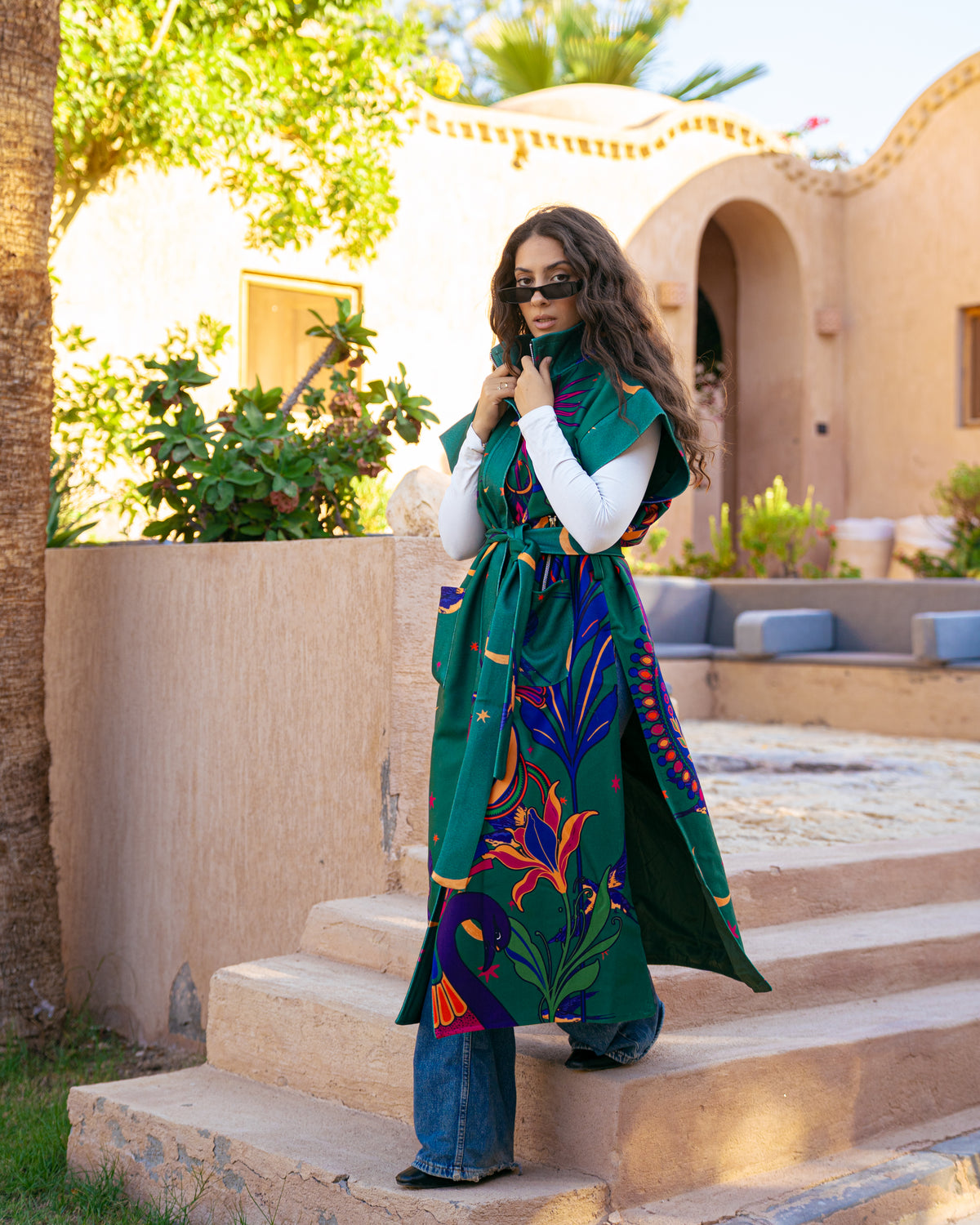 Model wearing The Aftermath – Green from Pose Winter '27 – view 2
