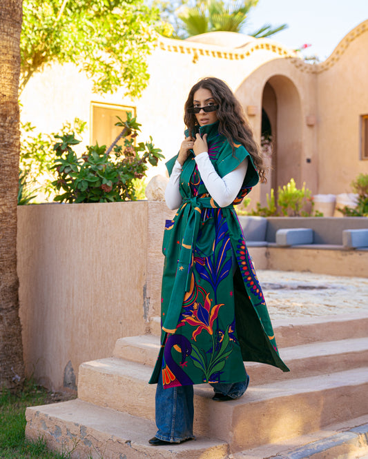 Model wearing The Aftermath – Green from Pose Winter '27 – view 2