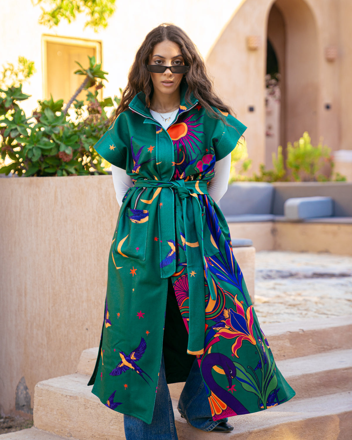 Model wearing The Aftermath – Green from Pose Winter '27 – view 3