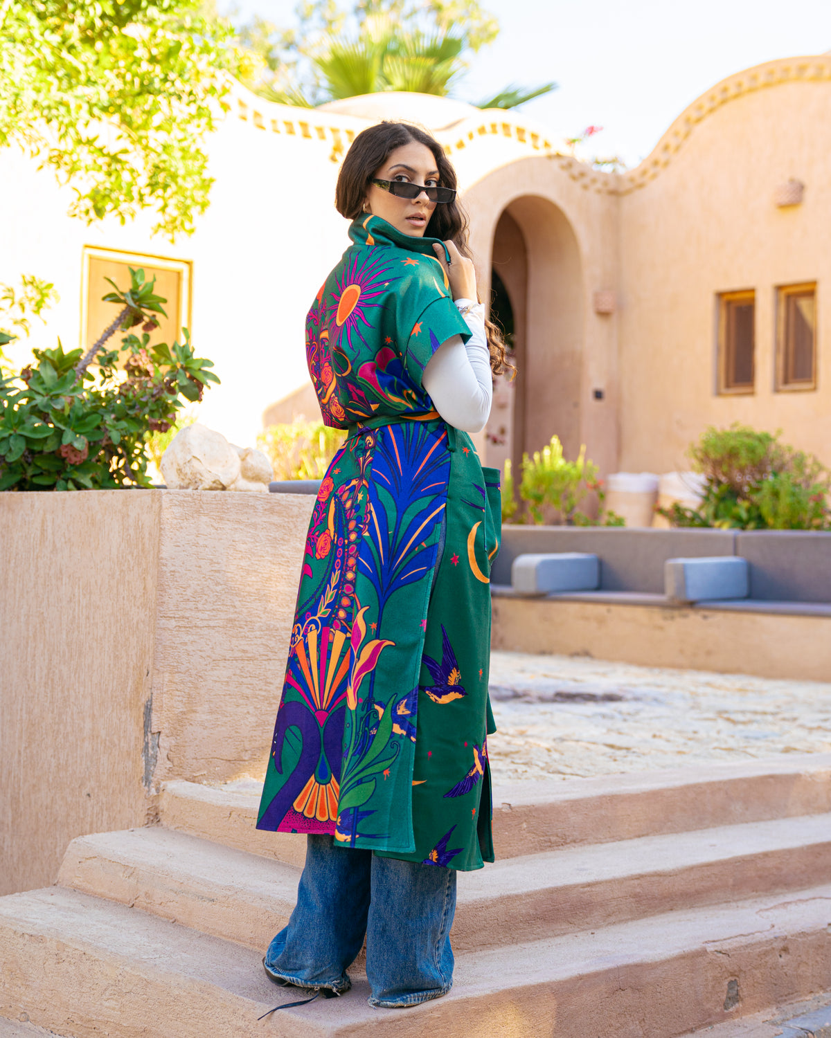Model wearing The Aftermath – Green from Pose Winter '27 – view 4