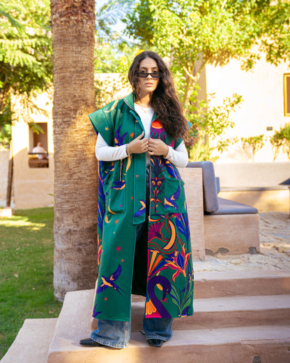Model wearing The Aftermath – Green from Pose Winter '27 – view 6