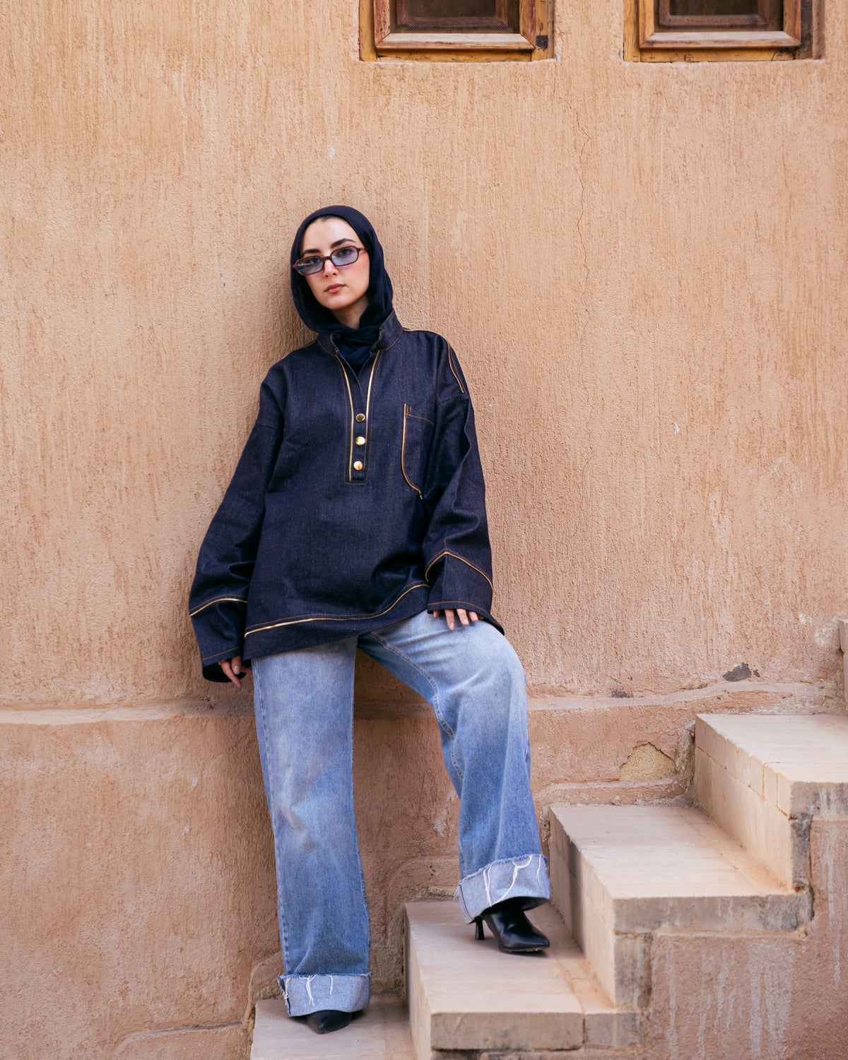 Model wearing The Odd One from Pose Winter '27