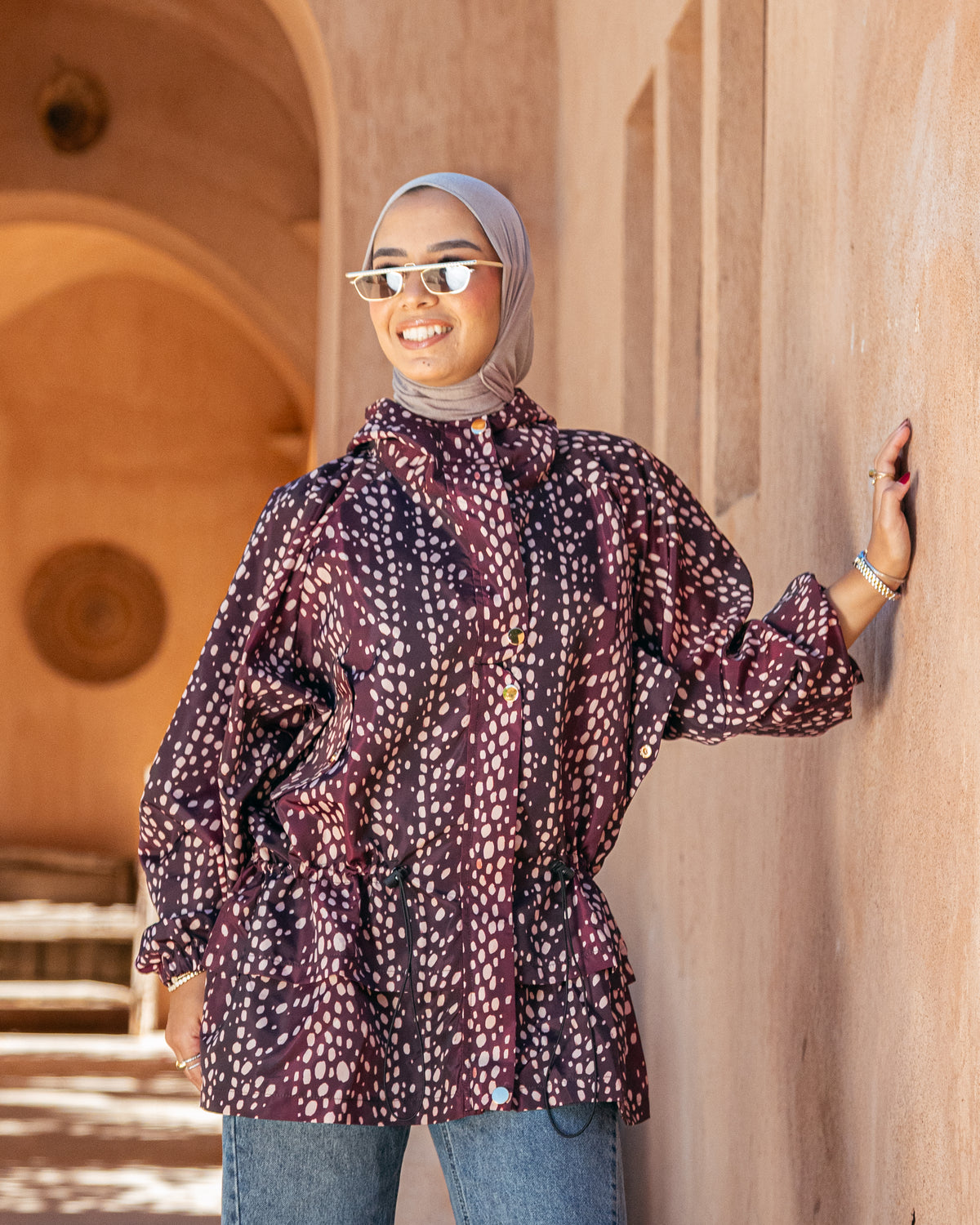 Model wearing Wild at Heart – Maroon from Pose Winter '27