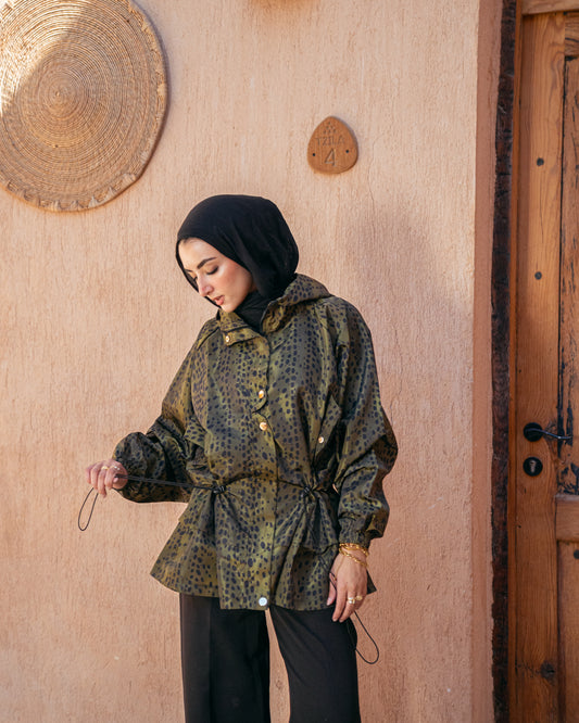 Model wearing Wild at Heart – Olive from Pose Winter '27